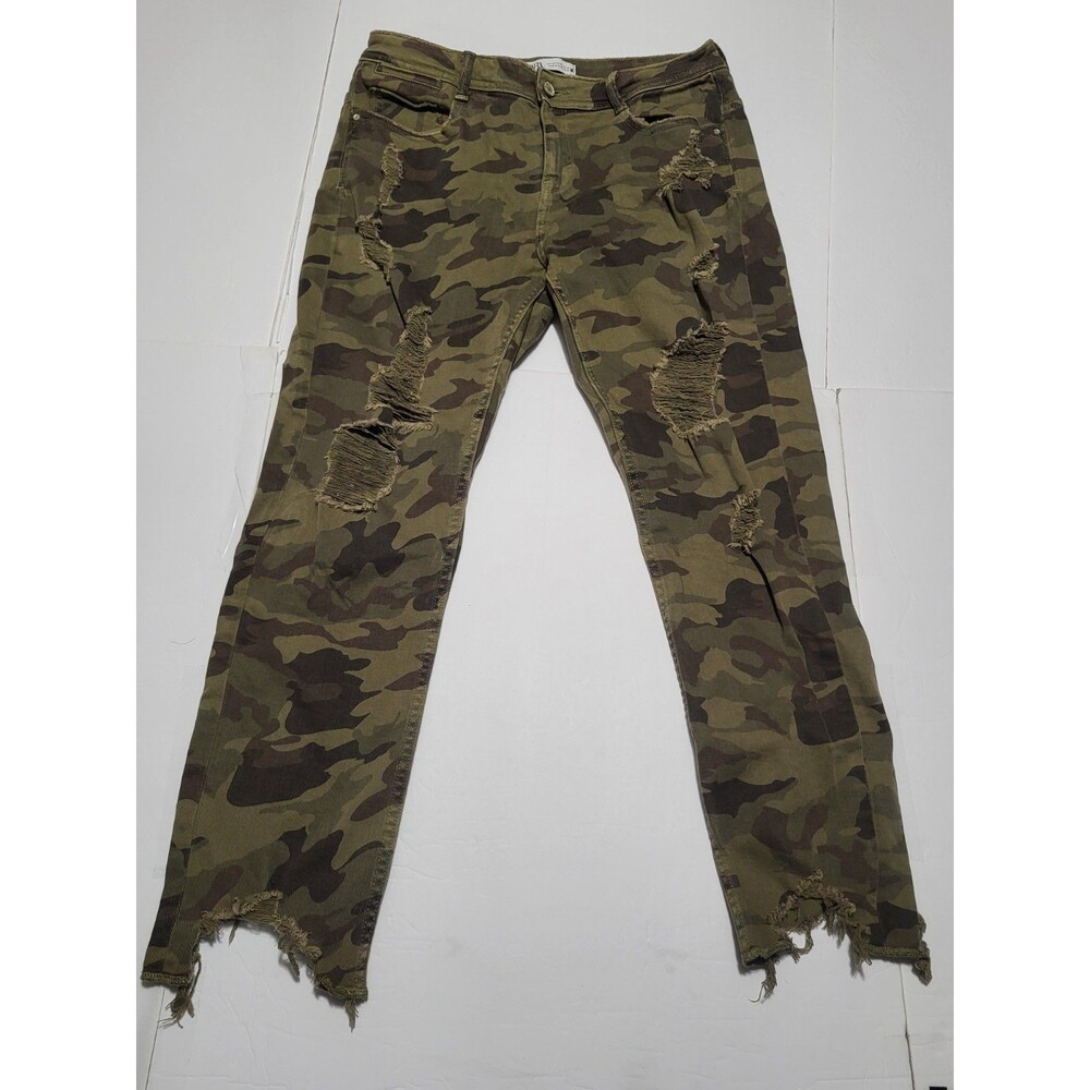 Zara camo skinny jeans size 38-28